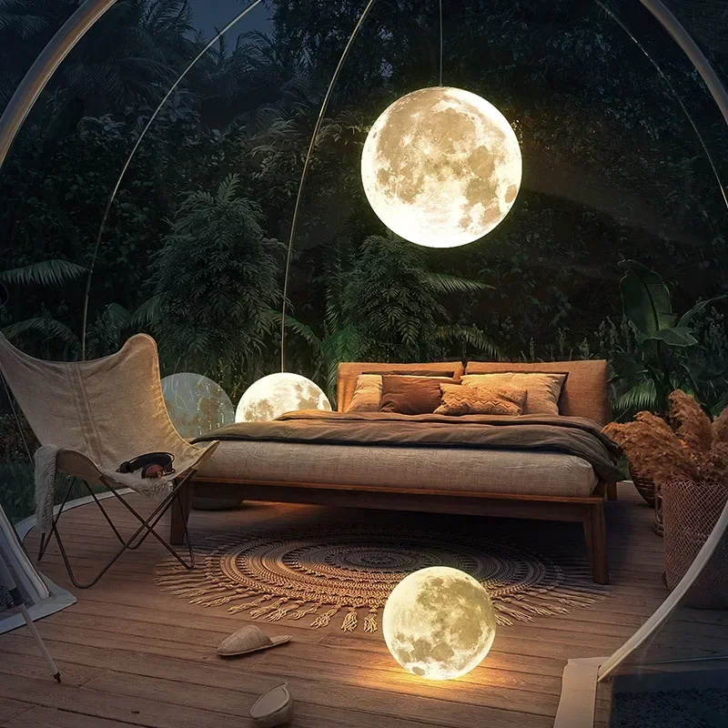 Custom Night Sky - Nordic Moderne Creatieve Volle Maan Kroonluchter