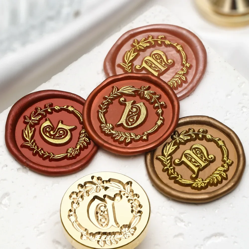 Wax Seal Letter Kit - Bloem Krans Letter Wax Zegel Stempel