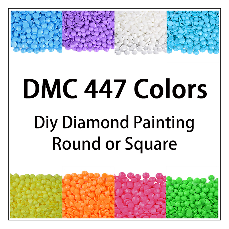 Photo Mosaic Print - DMC 447 kleuren 5D diy diamant