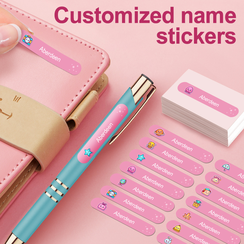 Personalized Name Box - Gepersonaliseerde waterdichte stickers voor schoolflessen &