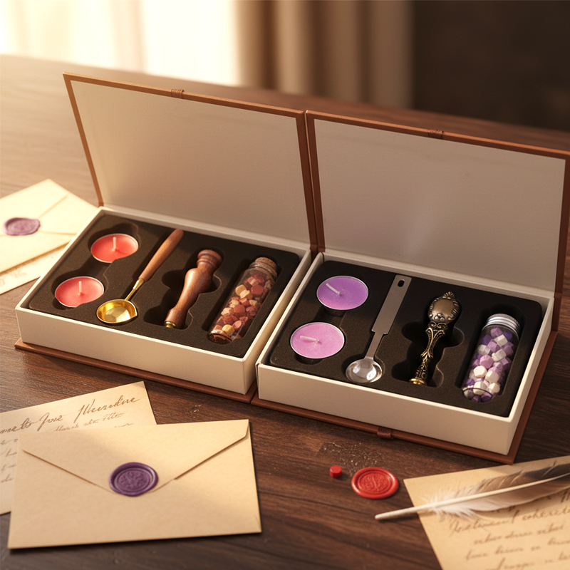Wax Seal Letter Kit - Lakzegel stempel cadeauset met massief houten