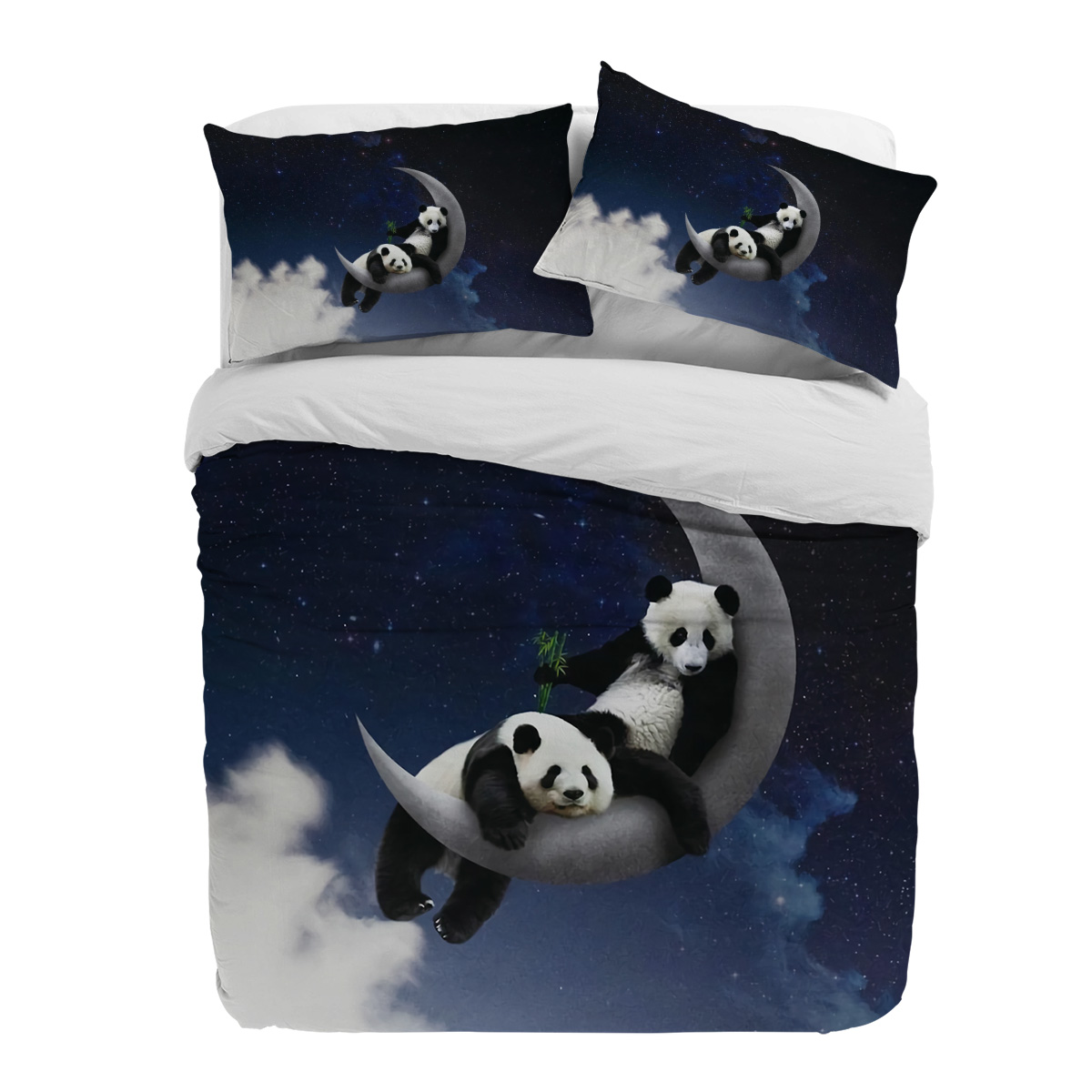 Custom Night Sky - Maan Nachtelijke Hemel Panda Bamboe Ster
