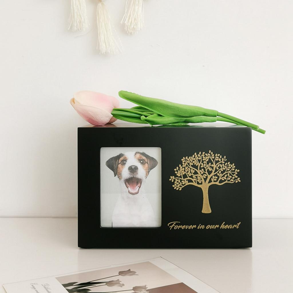 Engraved Wood Frame - Crematie Urn Voor Honden Begrafenis Met