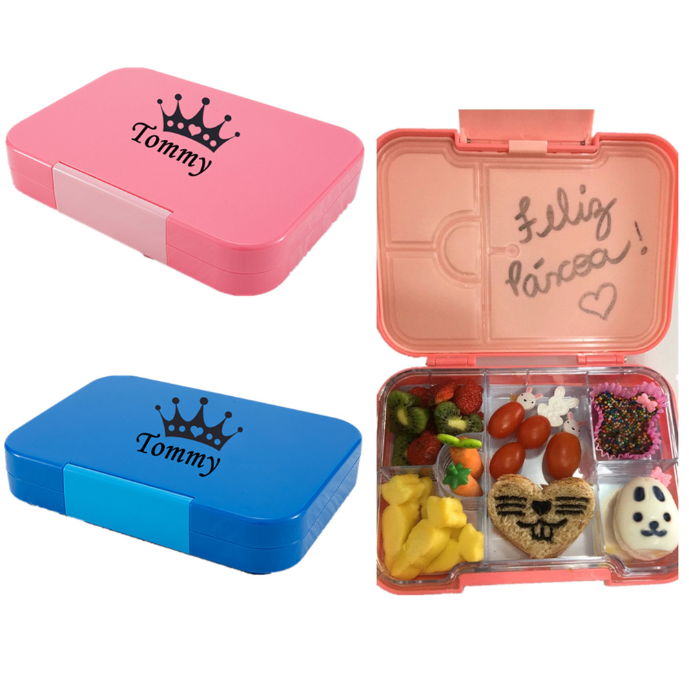 Personalized Name Box - Miyocar Gepersonaliseerde Elke Naam Lunchbox 6-Compartiment