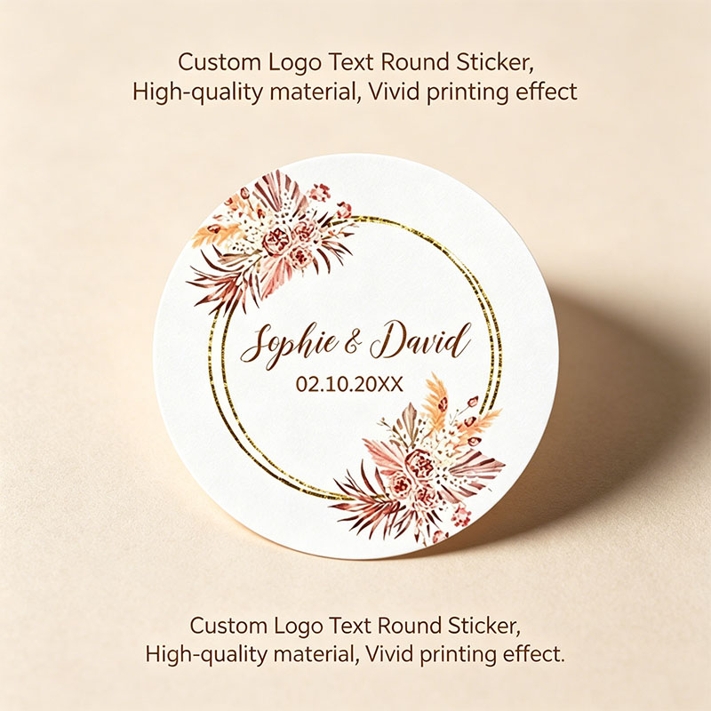 Personalized Name Box - Aangepaste namen Datum Bruiloft Stickers Boho