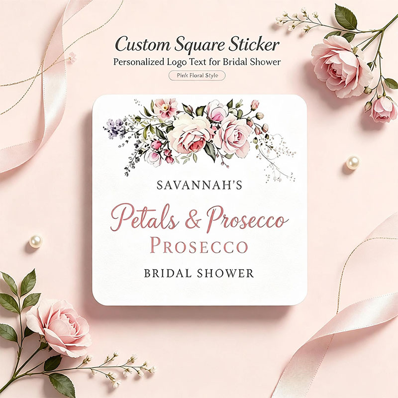 Personalized Name Box - Op maat gemaakte zachtroze paarse aquarel
