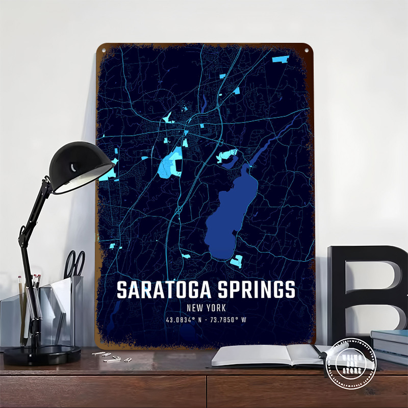 Saratoga Springs Midnight City - Custom Map Poster recensie en prijs