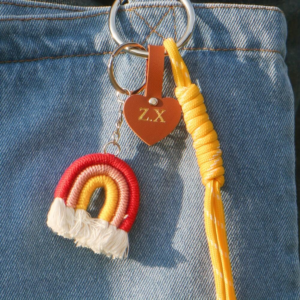 Op maat gemaakte lederen hartv - Monogram Keychain Leather recensie en prijs