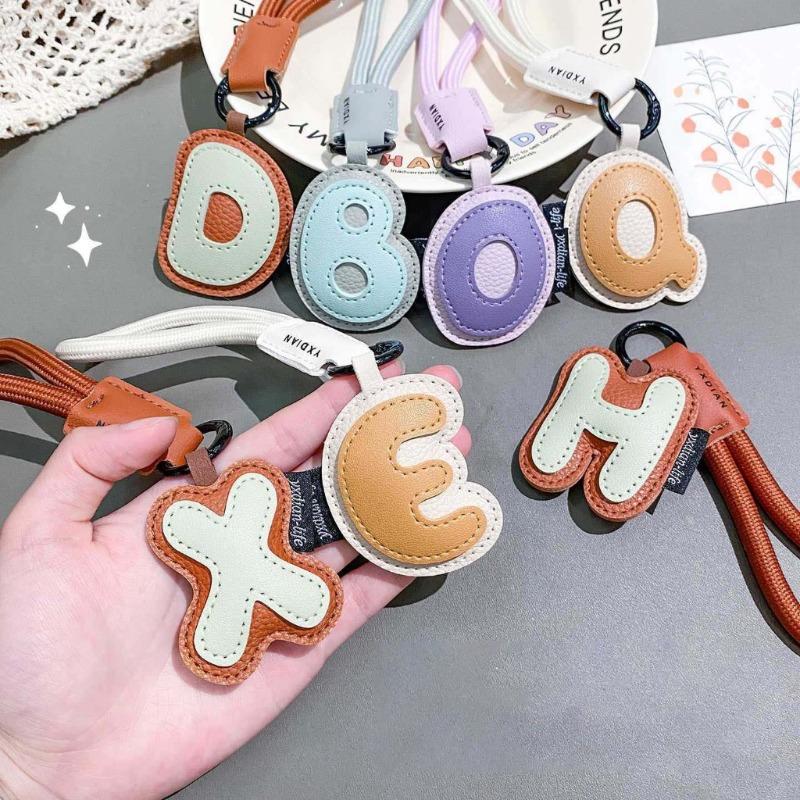 26 alfabet PU lederen sleutelh - Monogram Keychain Leather recensie en prijs