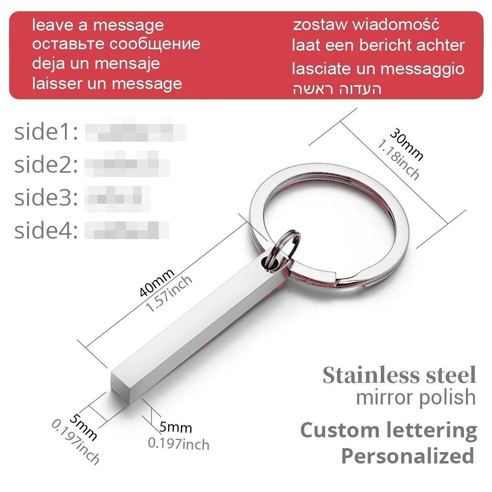 Gepersonaliseerde 3D Bar Sleut - Initial Ring Custom recensie en prijs
