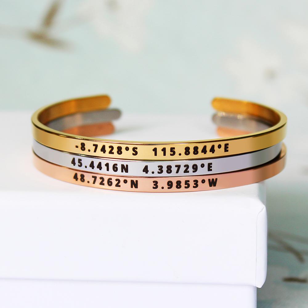 4Mm Breedte Custom Coördinaten - Coordinates Bracelet recensie en prijs