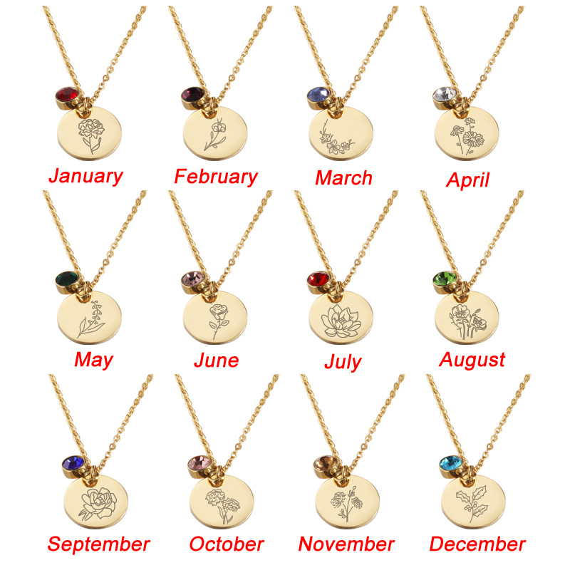Crystal Geboortesteen Ketting  - Birth Flower Necklace recensie en prijs