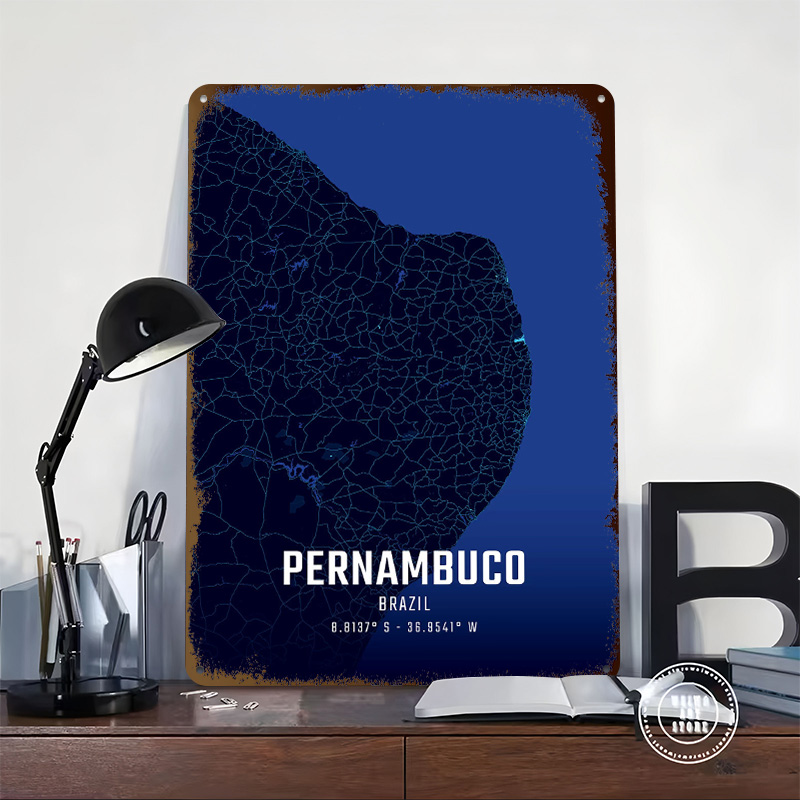 Pernambuco Midnight City Map M - Custom Map Poster recensie en prijs