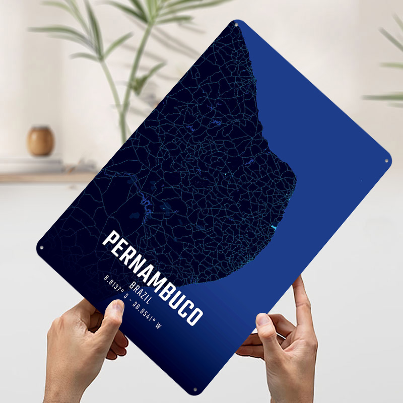 Pernambuco Midnight City Map M - Custom Map Poster recensie en prijs