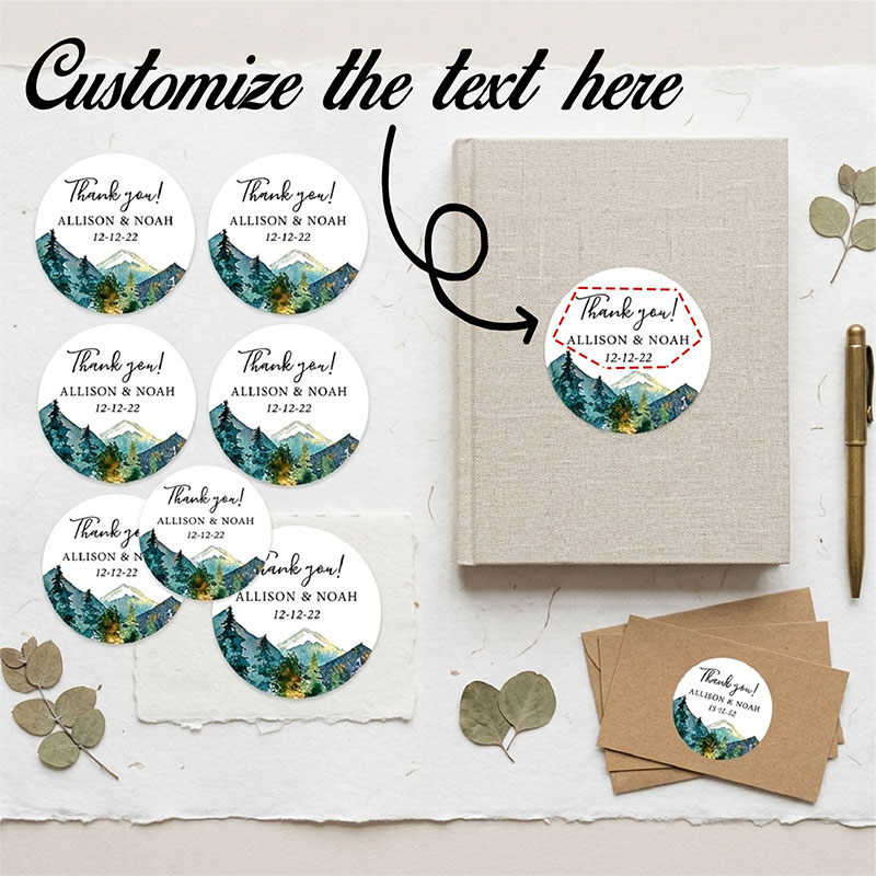 Aangepaste berglogo ronde stic - Personalized Name Box recensie en prijs