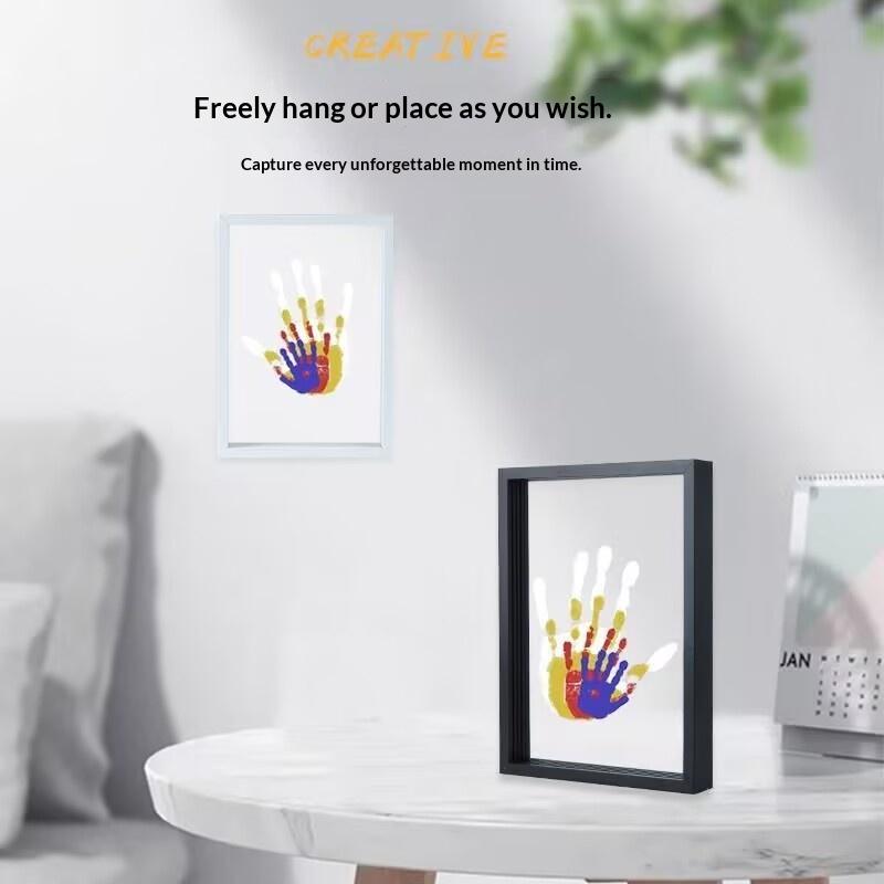 Nieuw-1Set Familie Handafdruk  - Engraved Wood Frame recensie en prijs