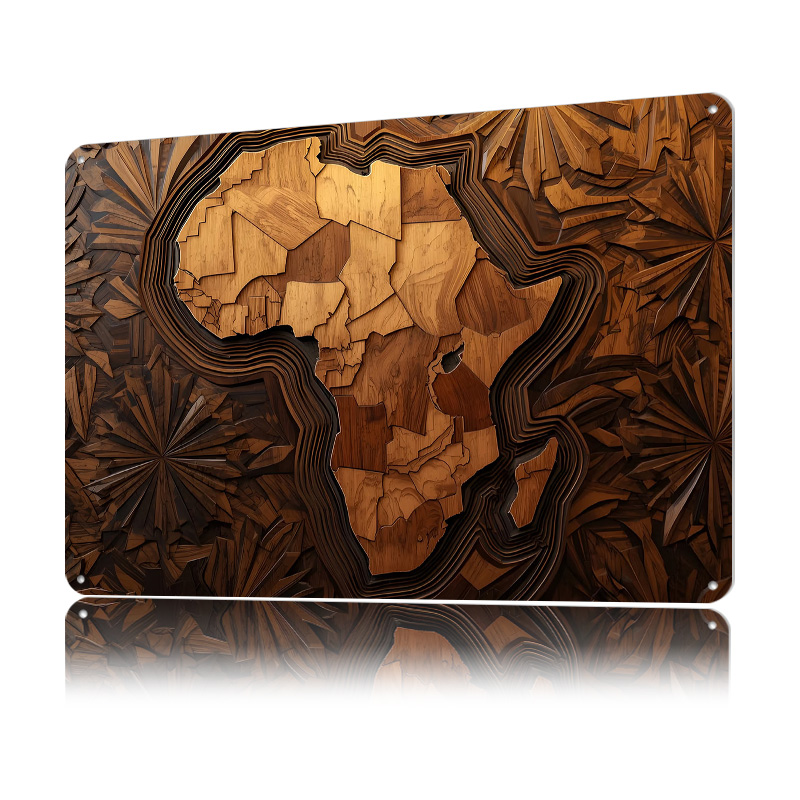 Afrika kaart houtsnijwerk kuns - Custom Map Poster recensie en prijs