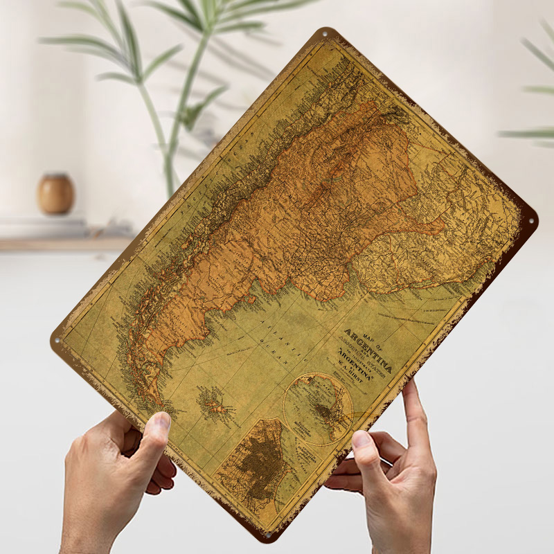 Vintage kaart van Argentinië b - Custom Map Poster recensie en prijs
