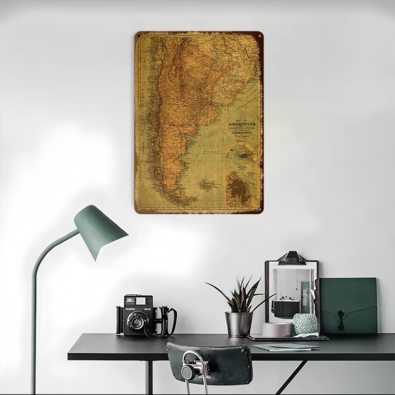 Vintage kaart van Argentinië b - Custom Map Poster recensie en prijs