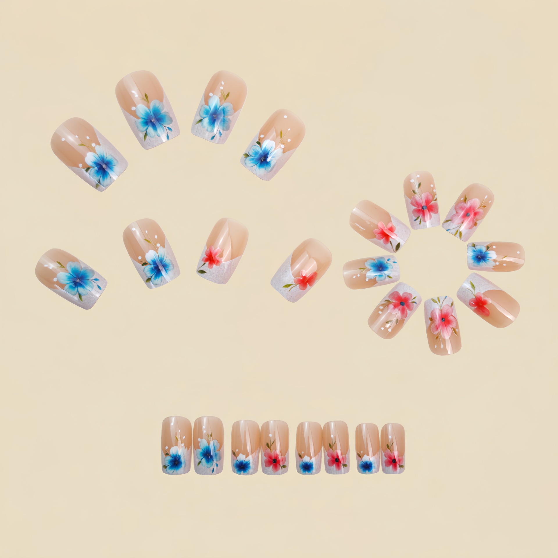 Korte medium nepnagels voor vr - Pressed Flower Art recensie en prijs