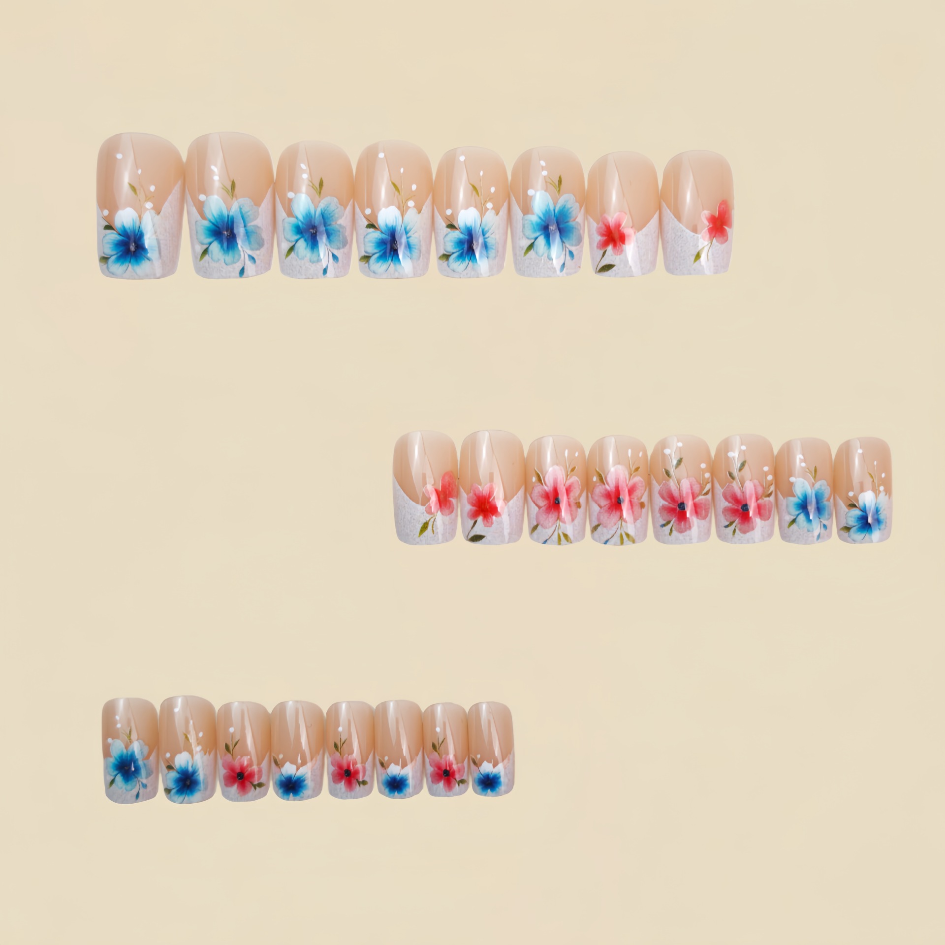 Korte medium nepnagels voor vr - Pressed Flower Art recensie en prijs