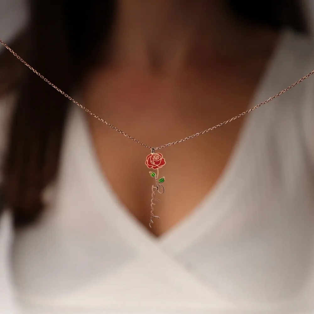 Gepersonaliseerde naam ketting - Birth Flower Necklace recensie en prijs