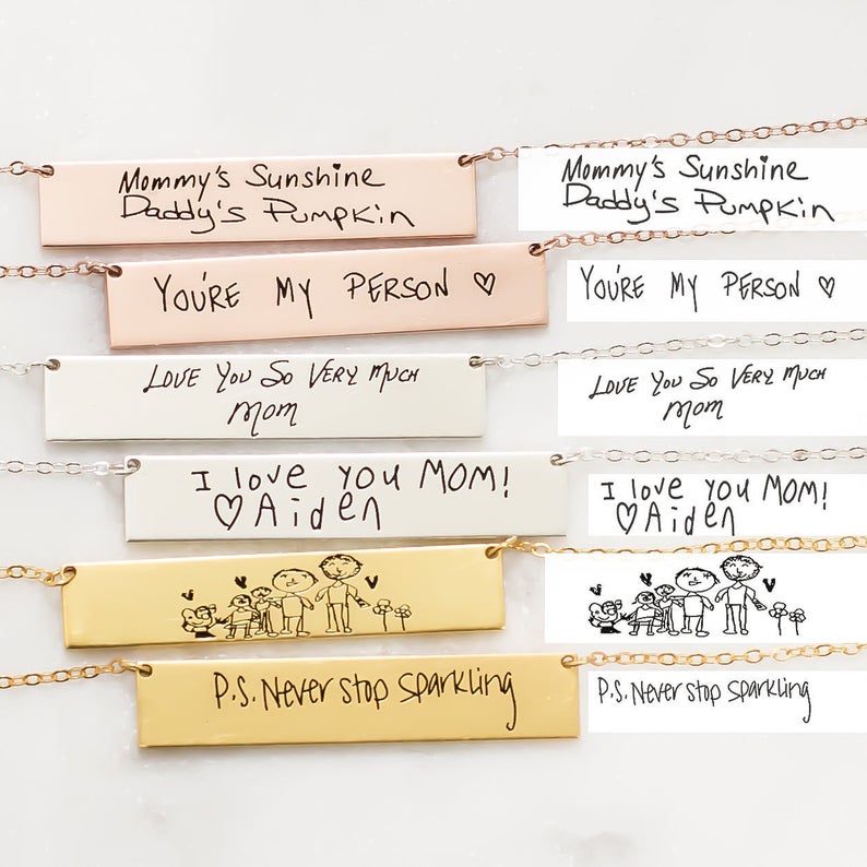 Gepersonaliseerde Custom Werke - Handwriting Necklace Bar recensie en prijs