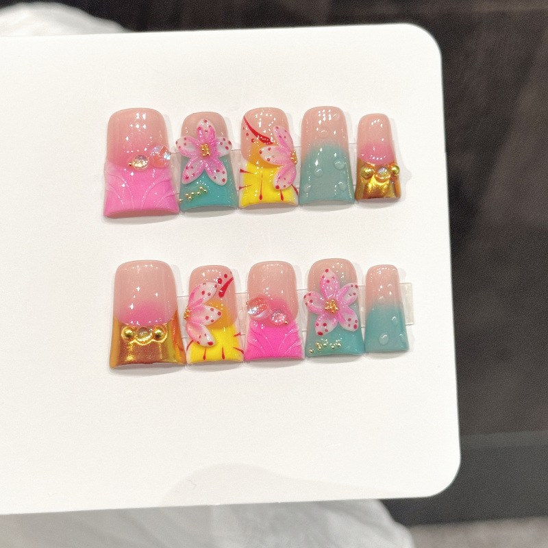 10st Oceaan Stijl Nepnagels Du - Pressed Flower Art recensie en prijs