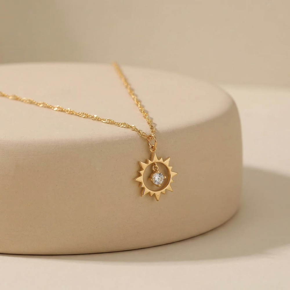 Op maat gemaakte vintage zonne - Birth Flower Necklace recensie en prijs