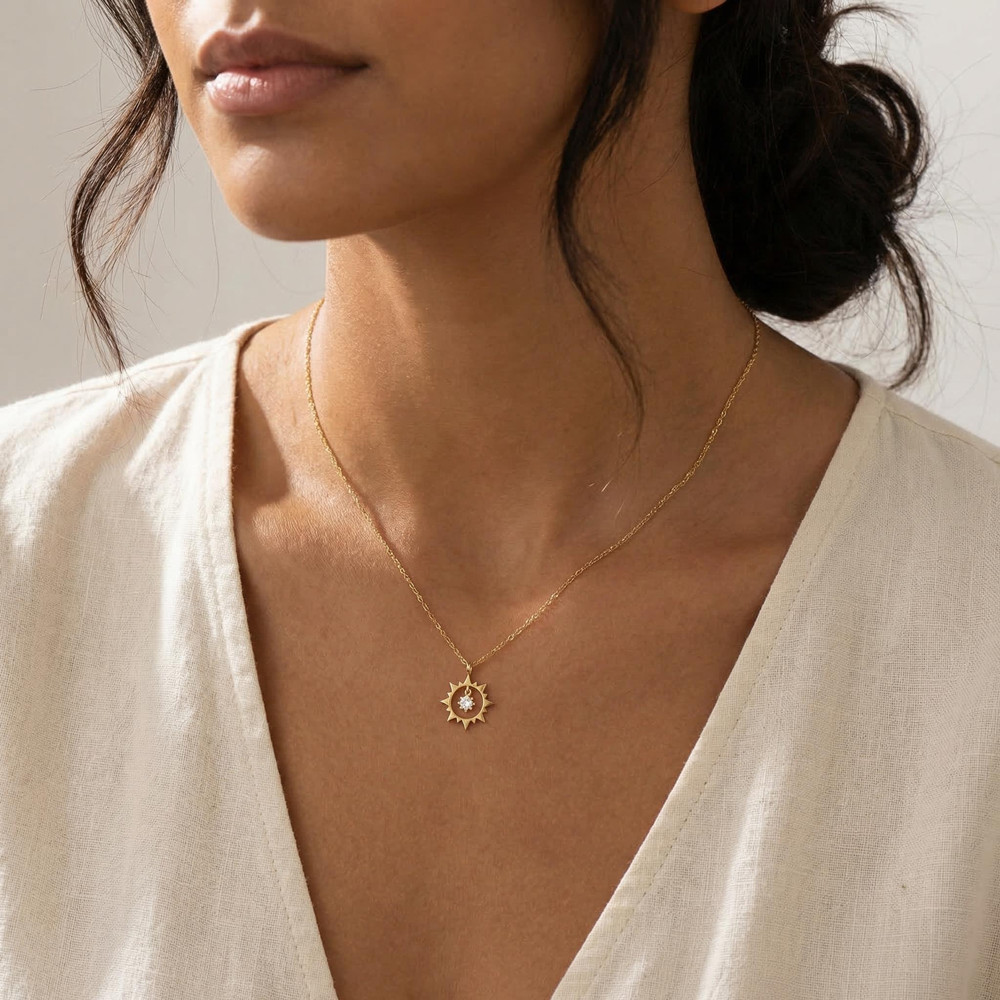 Op maat gemaakte vintage zonne - Birth Flower Necklace recensie en prijs