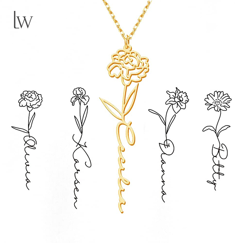 Gepersonaliseerde geboorte blo - Birth Flower Necklace recensie en prijs