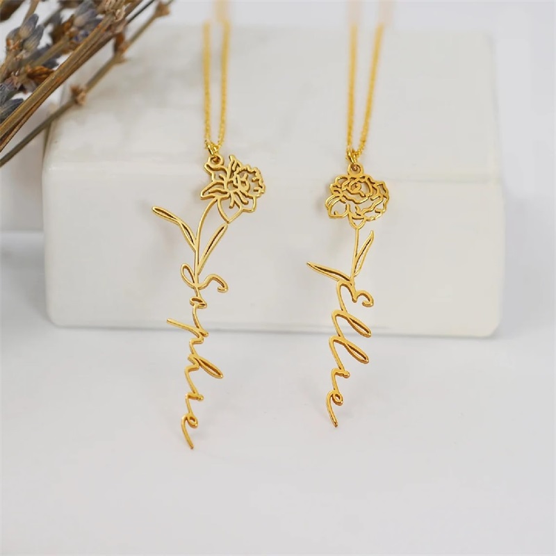 Gepersonaliseerde geboorte blo - Birth Flower Necklace recensie en prijs